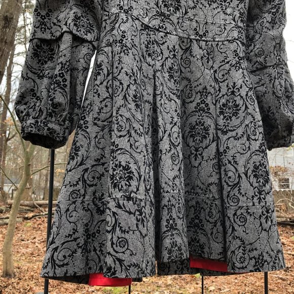 XOXO True Vintage Goth Victorian TopCoat Velvet Damask Y2K - Picture 10 of 14